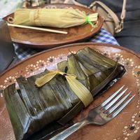 Both tamales  at La Galeria Cafe in Mexico City