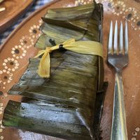 Mole tamale  at La Galeria Cafe in Mexico City