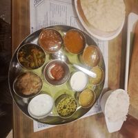 Vegan Thali - without yogurt and curd at Hotel Saravana Bhavan - Connaught Circus in New Delhi