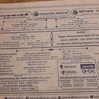 Bit of info at Hotel Saravana Bhavan - Connaught Circus in New Delhi