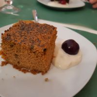 Dessert / Carrot cake (Vegan and GF) at La Biotika in Madrid