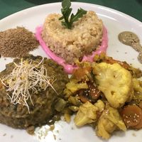 The main plate (option B microbiotic)   at La Biotika in Madrid