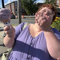 vegan black raspberry!  at Mt. Tom's Ice Cream in Easthampton