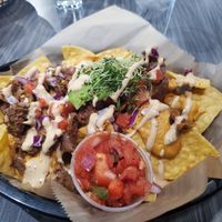 Jackfruit Nachos at nightshop in Bloomington
