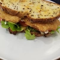 Vegan Chicken Schnitzel Sandwich at 7th Heaven in Sutherland