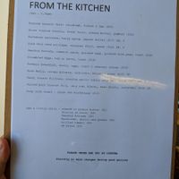 Menu at The Farmer's Wife in Port Fairy