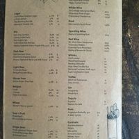 menu 2 at The Burrow in West End