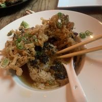 Mushroom rice soup thingy  at Jazushi in Surry Hills