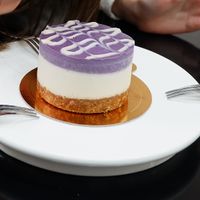 White choco/blueberry cake. at Raw Vega in Bangkok