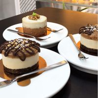 Snickers cake and carrot cake  at Raw Vega in Bangkok