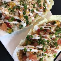 Madly in love with the taco. The walnut “meat” is nicely seasoned n flavored at Raw Vega in Bangkok