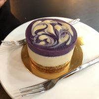 Blueberry white chocolate cake!! at Raw Vega in Bangkok