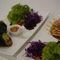 Burrito and pizzetta  at Raw Vega in Bangkok