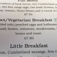 Veg / vegan breakfast  at Wentworth Cafe in Hexham