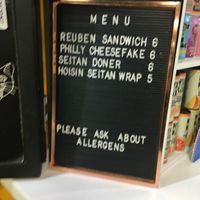 New updated menu, really good size portion! at Indy's Vegan Kitchen in Swindon