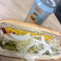 Hot dog at Indy's Vegan Kitchen in Swindon