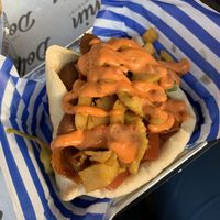 Mixed kebab. Zones with sriracha so ask for garlic mayo if you’d rather have that at The Dolphin Inn in Shrewsbury