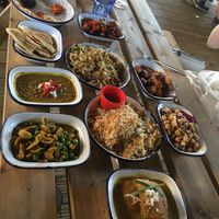 All vegan except one dish at the back! at The Coconut Tree in Cheltenham