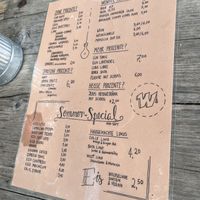 Menu   at Cafe Willi in Tubingen