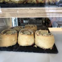 raspberry buns  at Cafe Willi in Tubingen