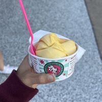carrot mango + passion fruit   at Scoops Ice Cream & Candy in Kenosha