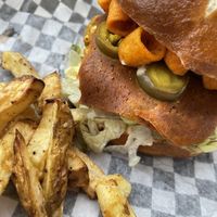 Those fries, that burger… drool !  at Boon Burger Cafe in Oakville