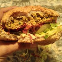 Namaste. Huge Burg! So good... Enjoy this one when you are on empty! at Boon Burger Cafe in Oakville