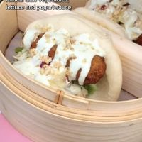 Bao Bun with Falafel at Asian House in Thessaloniki