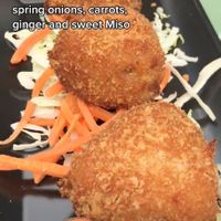 Fried Rice Balls with Miso at Asian House in Thessaloniki