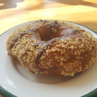 Nougat donut. at Brammibal's Donuts - Prenzlauer Berg in Berlin
