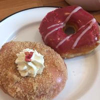 Blackberry Whisky and strawberry cheesecake donuts at Brammibal's Donuts - Prenzlauer Berg in Berlin