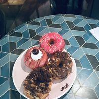 Variety of donuts at Brammibal's Donuts - Prenzlauer Berg in Berlin
