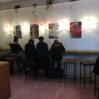 inside seating area at Brammibal's Donuts - Prenzlauer Berg in Berlin