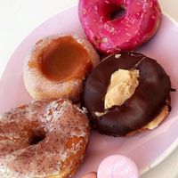Donuts and the cute pin they sell😄  at Brammibal's Donuts - Prenzlauer Berg in Berlin