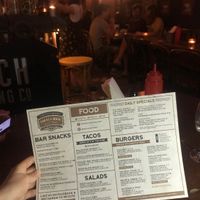 Menu at Small Bar in Crows Nest