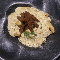 Nhoque alla carbonara (surreal) at Piccoli Cucina in Sao Paulo