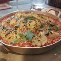 Delicious gnoccis gratinado, the sauce is amazing at Piccoli Cucina in Sao Paulo