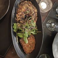 Cod and risotto, a bit too heavy on the soy seasoning for me.   at Piccoli Cucina in Sao Paulo