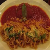 Polpetta e Fettuccine pomodoro (no Menu Executivo) at Piccoli Cucina in Sao Paulo