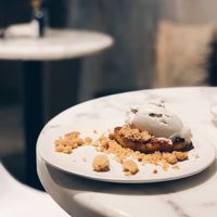 caramelised pineapple ring, clove ice cream & tart crumbs at HRVST by Kilter Avenue in Central Singapore