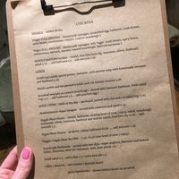 Menu August 2018 at Chickpea in Liverpool
