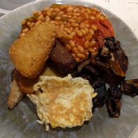 Full English breakfast at Chickpea in Liverpool