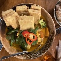 Red vegan curry with side of tofu (huge)  at Imm Oon in Lilydale
