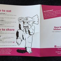 Back of takeaway menu at Imm Oon in Lilydale