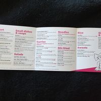 This is the takeaway menu at Imm Oon in Lilydale