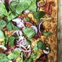 Vegan hot quiche at Moi in Lyon