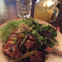 Dish from weekly menu with seitan and asparagus  at Vietal-Kitchen in Hannover