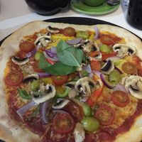 Veggie Feast with vegan cheese...yum... at Enzo in Nantwich