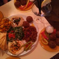 Mezza platter at Comptoir Libanais in Utrecht