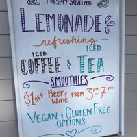Advertised vegan options at Panini Schamini in Key West